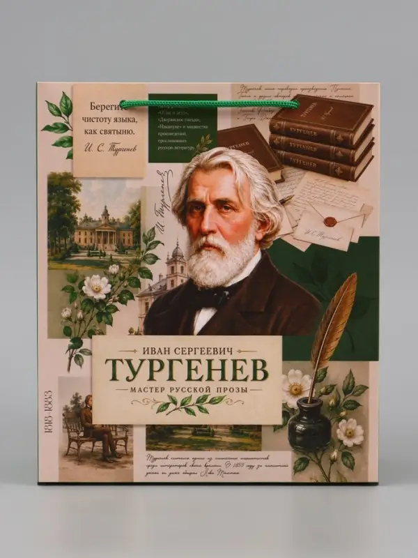Пакет подарочный &laquo;Тургенев&raquo;, 23&times;27&times;11.5 см