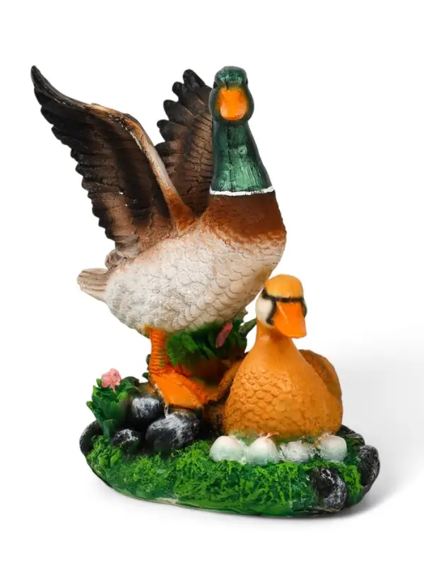 Садовая фигура из полистоуна &laquo;Утка с селезнем&raquo;, 24&times;17&times;35 см