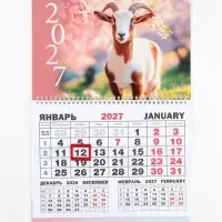 Календарь 2027, квартальный моно &laquo;Природа&raquo; 30&times;46 см