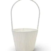 Корзина пластик 12 х 12 х 10 см, ручка__белый