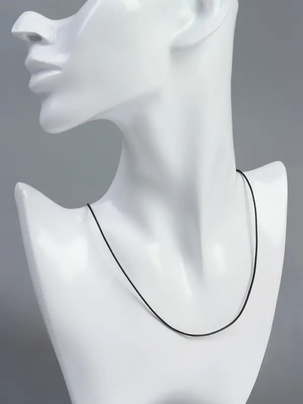 Корейская вощёная нить, 45 см, d=1мм, цвет чёрный Корейская вощёная нить, 45 см, d=1мм, цвет чёрный