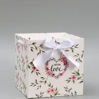 Коробка с лентами With love, 19 &times; 19 &times; 19 см