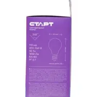 Лампа светодиодная СТАРТ, 20 Вт, Е27, 6500К, 1600 лм, свечение холодное белое