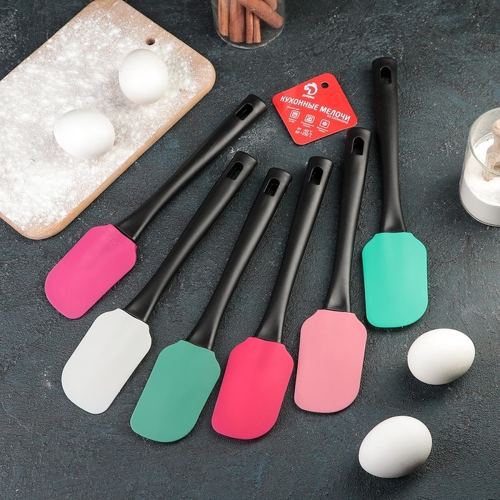 Лопатка Доляна «Контраст», 25,5 см, цвет МИКС Лопатка Доляна «Контраст», 25,5 см, цвет МИКС