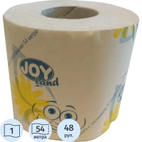 Бумага туалетная 1-сл.бел.перф.,тис.,54м 48рул/уп _Л