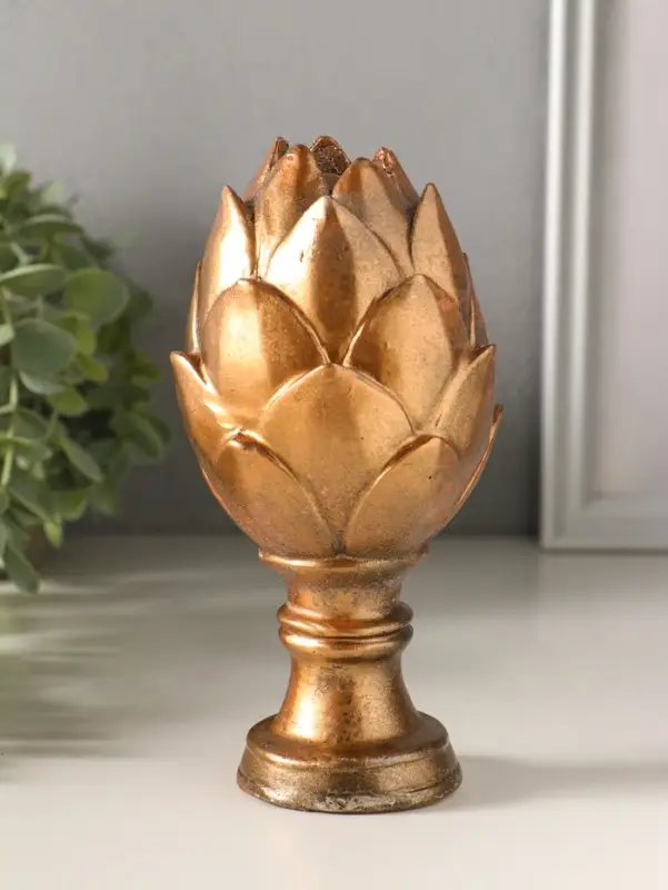 Фигурка гипс &laquo;Артишок&raquo;, 16&times;8&times;8 см, бронза винтаж