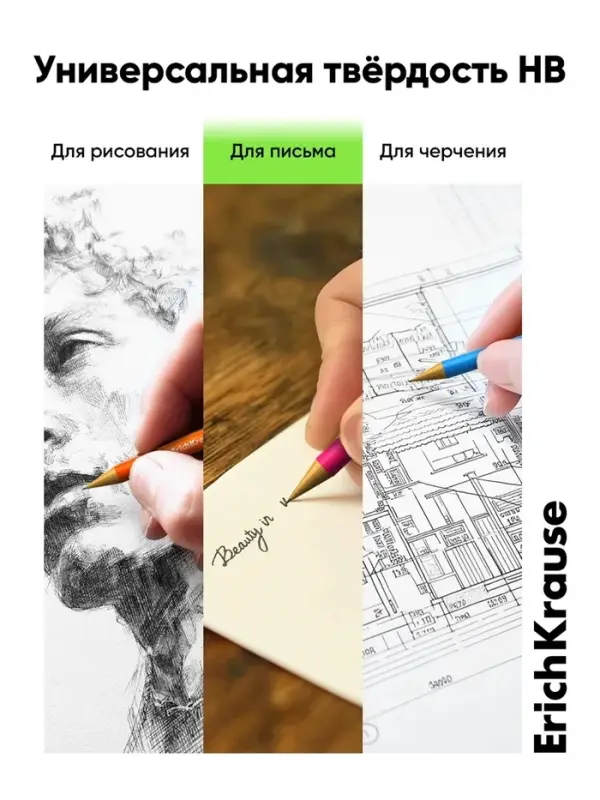 Карандаш механический ErichKrause &laquo;Vivo&raquo;, НВ, грифель d=0.5 мм, в тубусе, микс