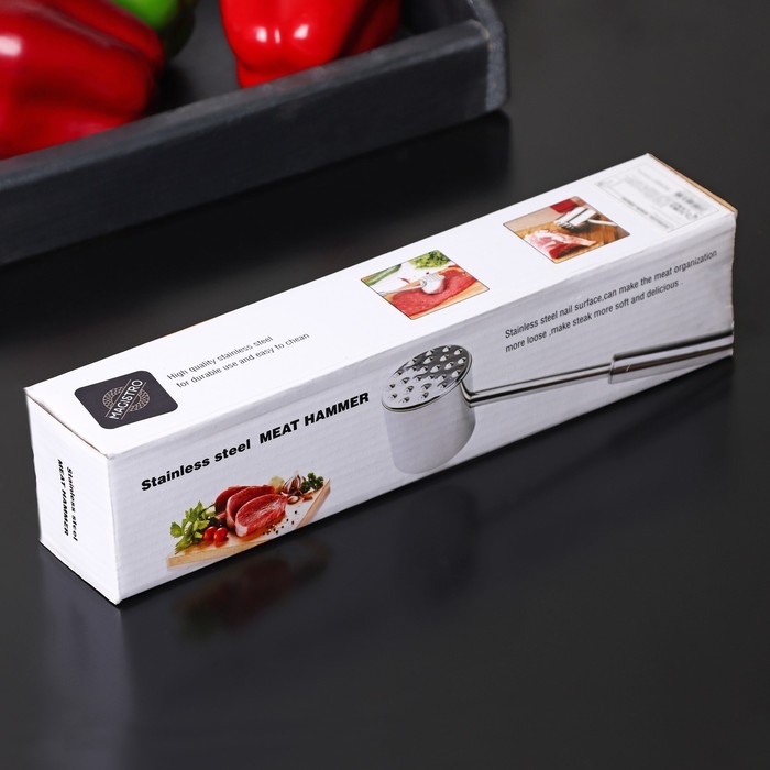 Молоток для мяса Magistro Steel, 26,5 см, нержавеющая сталь Молоток для мяса Magistro Steel, 26,5 см, нержавеющая сталь