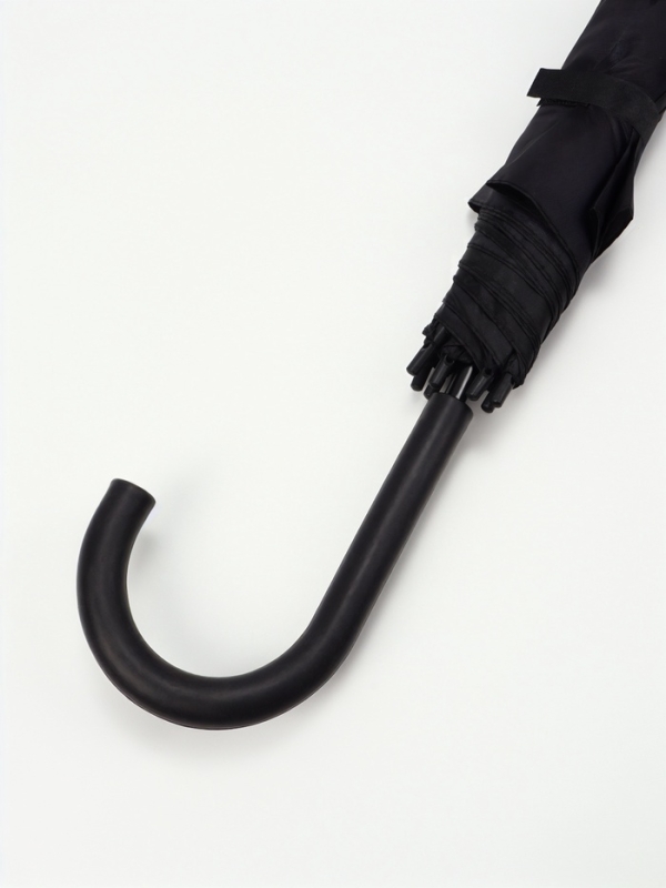 Зонт-трость п/авт R48/55 8сп П/Э В/У ОДНОТОН ручка-крюк черный пакет Зонт-трость п/авт R48/55 8сп П/Э В/У ОДНОТОН ручка-крюк черный пакет