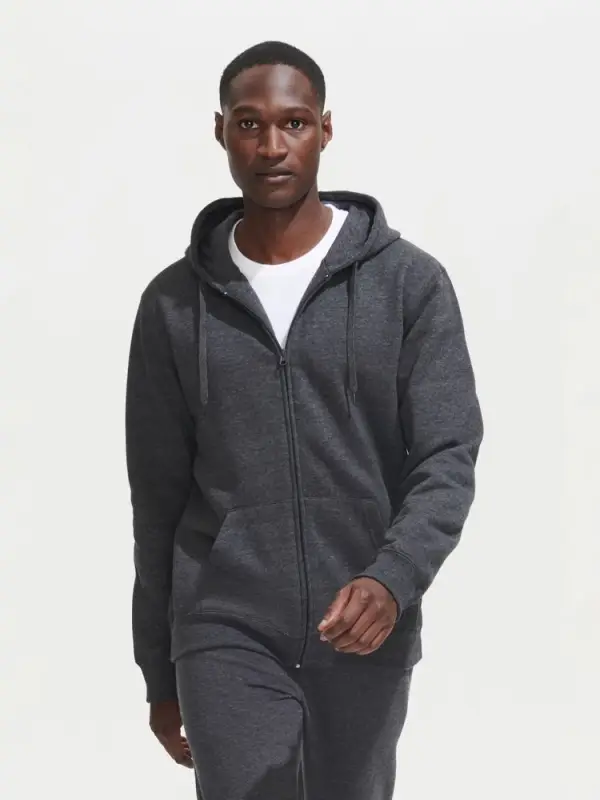 Толстовка мужская на молнии с капюшоном Seven Men, красная, размер S