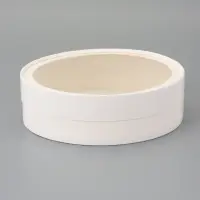 Коробка подарочная круглая с окном, завальцованная, белая, 20&times;6 см