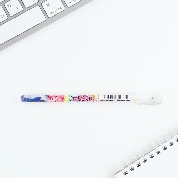 Ручка шариковая синяя паста 0.5 мм с колпачком «Кавай» пластик Ручка шариковая синяя паста 0.5 мм с колпачком «Кавай» пластик