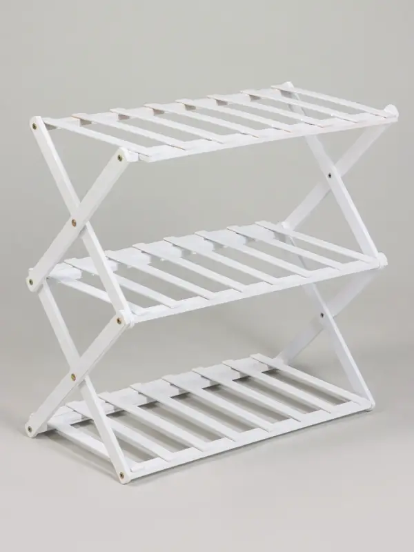 Подставка для цветов Greengo, 3 полки, 50&times;25&times;46 см, напольная, бамбук, белая