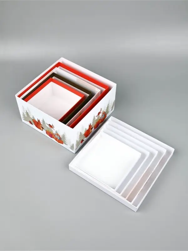 Набор подарочных коробк 5 в 1 «Уютный Новый год», 14×14×8–22×22×12 см Набор подарочных коробк 5 в 1 «Уютный Новый год», 14×14×8–22×22×12 см