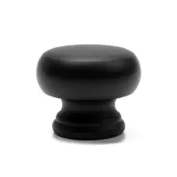 Ручка-кнопка CAPPIO, d=38 мм, вес 60 г, цвет чёрный, 8 шт.