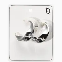 Серьги-кольца "Перекрученые", d=3см, цвет серебро