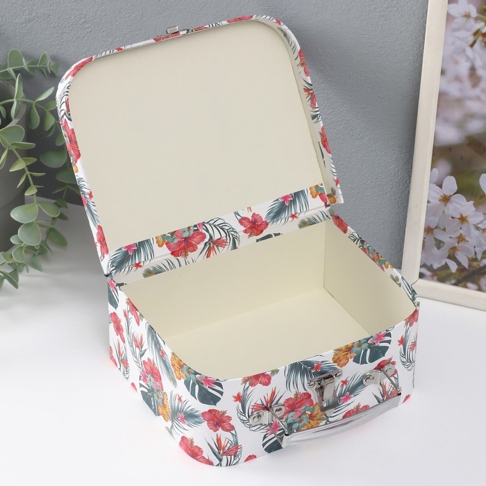 Шкатулка картон сундучок Шкатулка картон сундучок "Тропики" набор 3 шт 29,5х21,5х9,6 24,5х18,5х9 19,5х15,5х8,2 см