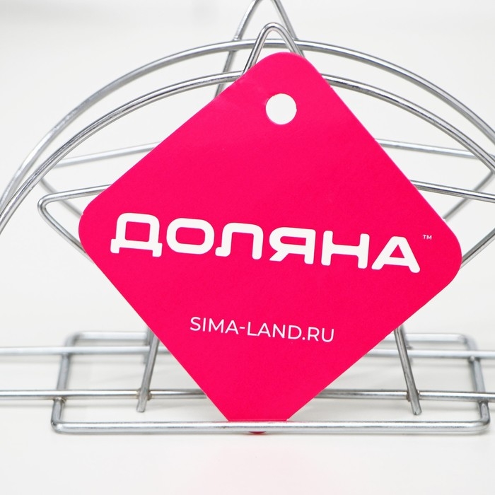 Салфетница Доляна «Звезда», цвет серебряный Салфетница Доляна «Звезда», цвет серебряный