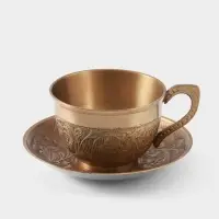 Чайная пара &laquo;Антик&raquo;, 12&times;11.5&times;6 см, латунь