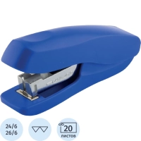 Степлер №24/6, 26/6, до 20 листов, пластик, синий