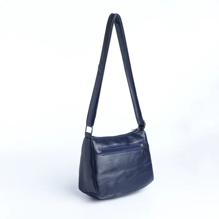 Сумка женская кросс-боди на молнии, 20&times;8.5&times;15 см, синяя