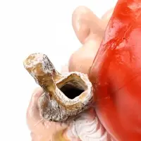 Садовая фигура - фонарь &laquo;Гном с фонарем и петухом&raquo; из полистоуна, 31&times;23&times;56 см