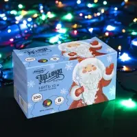 Гирлянда &laquo;Нить&raquo; 10 м, IP20, тёмная нить, 100 LED, 8 режимов, 220 В, свечение мульти