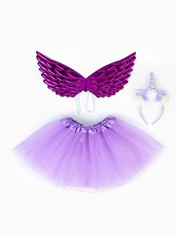 Карнавальный набор  Карнавальный набор "Нежный Единорожек" юбка, ободок, крылья, цвет фиолетовый