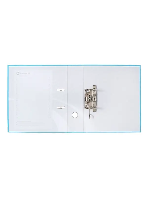 Папка-регистратор А4, 75 мм, ПВХ, тиснение &laquo;лен&raquo;, металлическая окантовка, карман на корешок, собранная, голубая, в оттенке МИКС