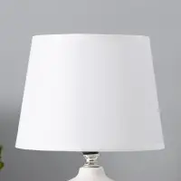 Лампа настольная RISALUX &laquo;Брон&raquo;, Е14, 40 Вт, бело-золотистая, 18&times;18&times;27 см