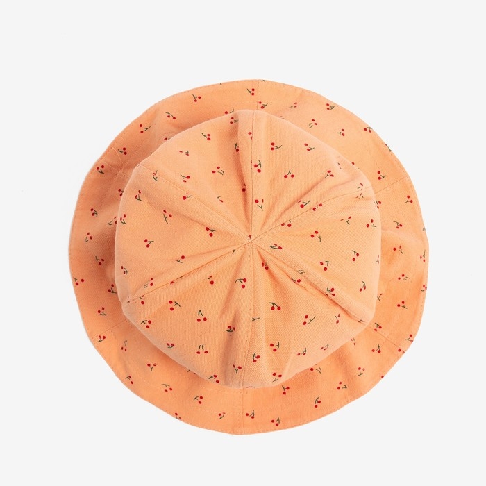 Панама детская MINAKU  "Вишенка" цв. персиковый/бежевый, р-р 46