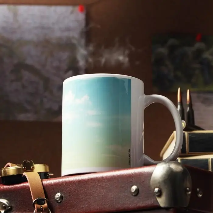 Кружка «С 23 февраля. Небо в облаках», с нанесением Кружка «С 23 февраля. Небо в облаках», с нанесением