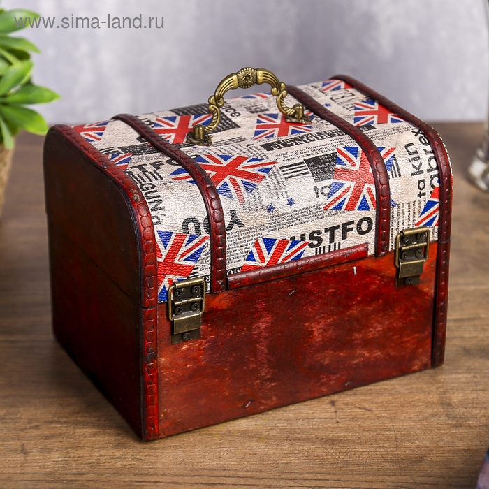 Шкатулка дерево сундучок  Шкатулка дерево сундучок "Лондон" 15х20х15 см