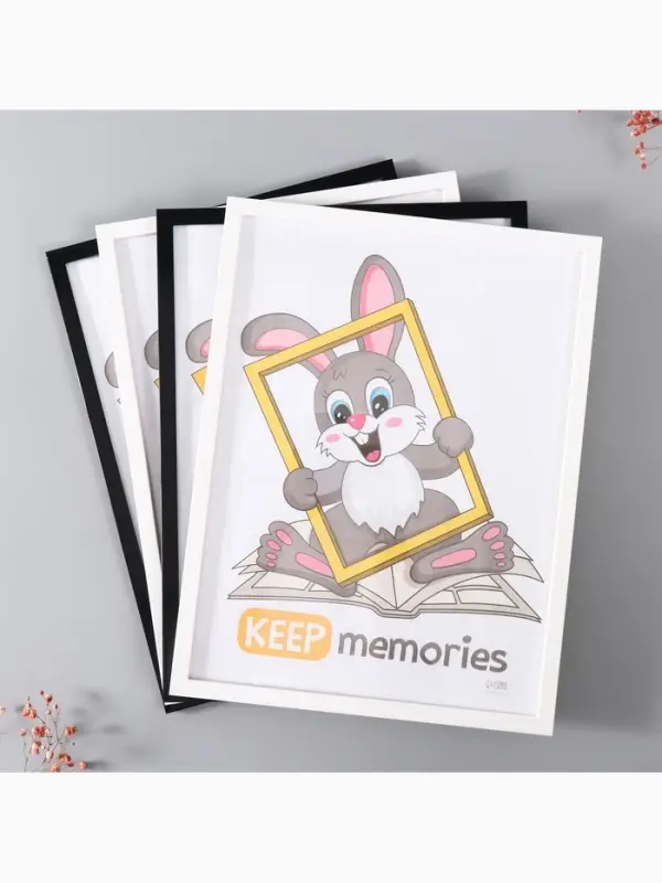 Набор фоторамок для фото 30&times;40 см Keep memories &laquo;Формат&raquo;, 4 шт. чёрный, белый, (пластиковый экран)