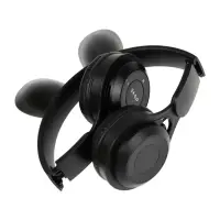 Наушники детские, беспроводные, накладные, с ушками зайца, Y08R, Bluetooth 5.1, с микрофоном, с подсветкой, 400 мАч, чёрные