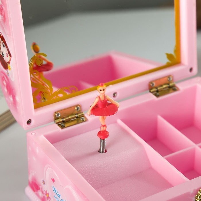 Шкатулка музыкальная механическая Шкатулка музыкальная механическая "Сундучок с секретами принцессы" 15х11,5х9,5 см