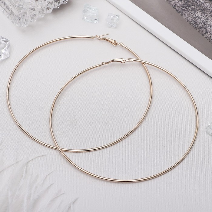 Серьги кольца «Классика» d=10 см, цвет золото Серьги кольца «Классика» d=10 см, цвет золото