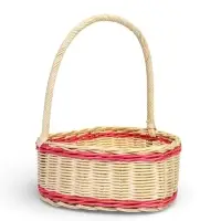 Корзина плетёная для хранения &laquo;Сердце&raquo;, лоза, с ручкой, кукуруза, набор 3 шт.