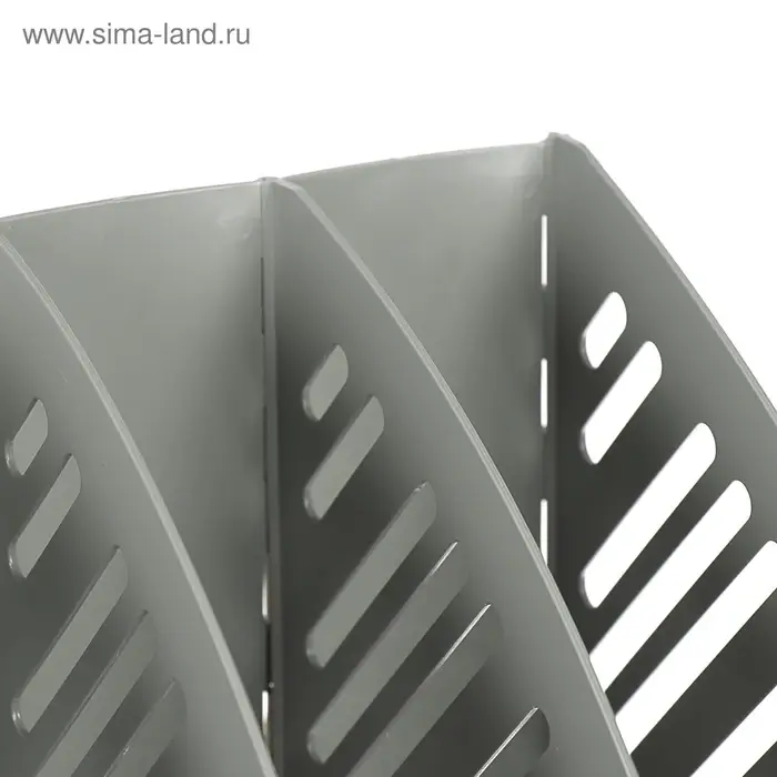 Лоток для бумаг А4, вертикальный, 3 отделения, серый