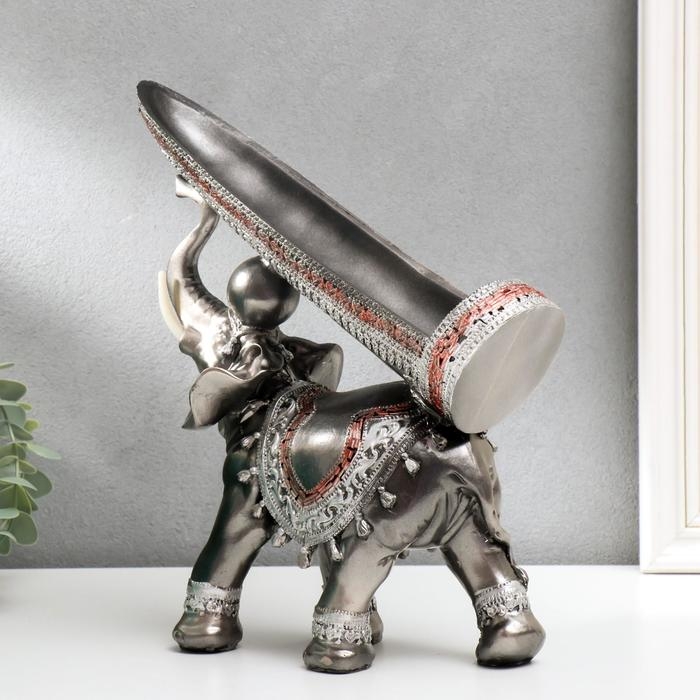 Сувенир полистоун подставка под бутылку Сувенир полистоун подставка под бутылку "Грифельный слон" 29,5х29х10 см