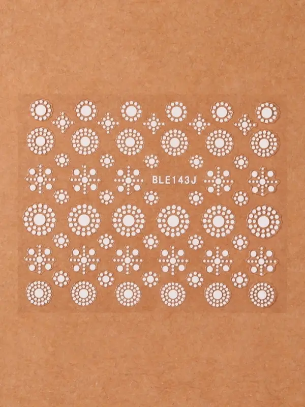 Наклейки для ногтей «Узоры», белые