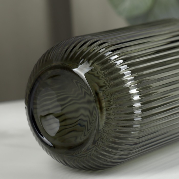 Стакан стеклянный Magistro «Грани», 400 мл, 8×13 см, цвет графит