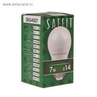 Лампа светодиодная SAFFIT, G45, 7 Вт, E14, 2700 К, 560 Лм, 220°, 80 х 45