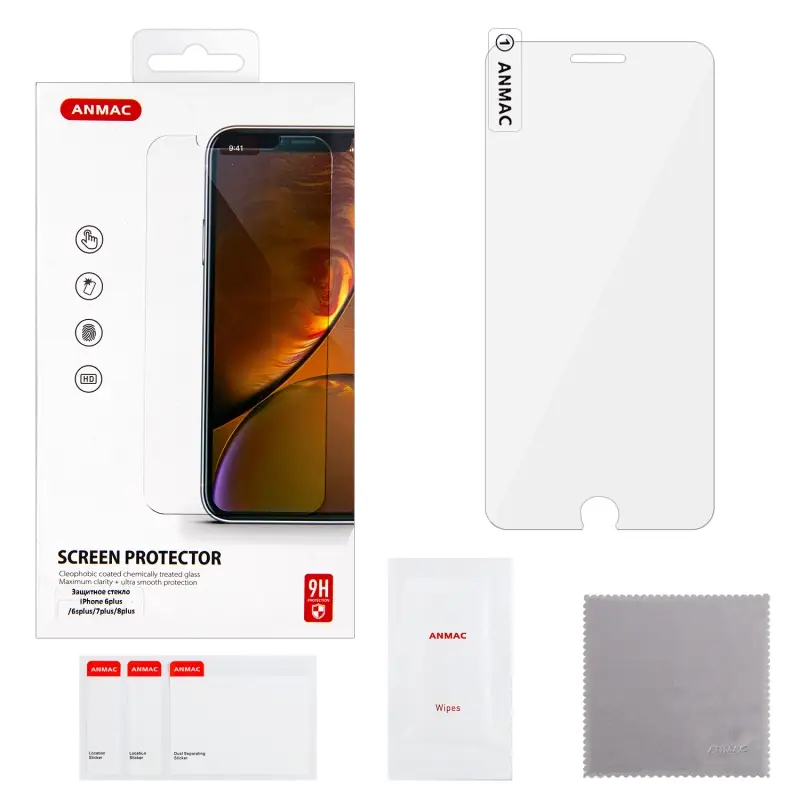 Защитное стекло iPh 6 Plus / 7 Plus/ 8 Plus ANMAC Арт.1137103