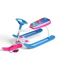 Снегокат &laquo;Тимка спорт 1+&raquo; с бабочками 3D, розовый, голубой, ТС1+/БО Nika
