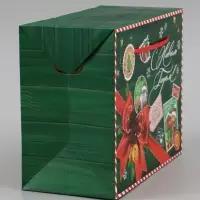 Пакет - коробка подарочная &laquo;С Новым годом&raquo;, 23&times;18&times;11 см
