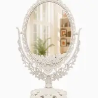 Зеркало декоративное, двустороннее, настольное, 19.5&times;33.5 см, (13.5&times;18.5 см), бежевое