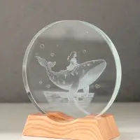 Сувенир стекло свет "Диск. Девочка и кит" 5хLED d=10 см, USB 10х4х11,4 см Сувенир стекло свет "Диск. Девочка и кит" 5хLED d=10 см, USB 10х4х11,4 см