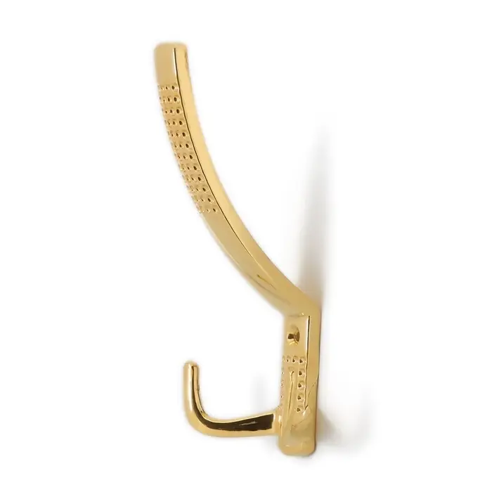 Крючок мебельный ТУНДРА TKT001, трехрожковый, золото