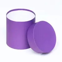 Набор круглых подарочных коробок 5 в 1 &laquo;Лаванда&raquo; 20&times;20&times;20 - 11&times;11&times;11 см